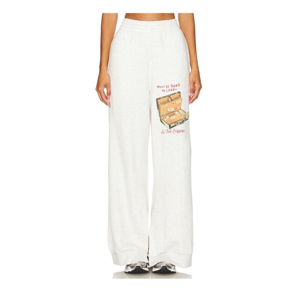 Boys Lie All That Baggage Terry Natural Sweatpants size Small - Picture 2 of 8